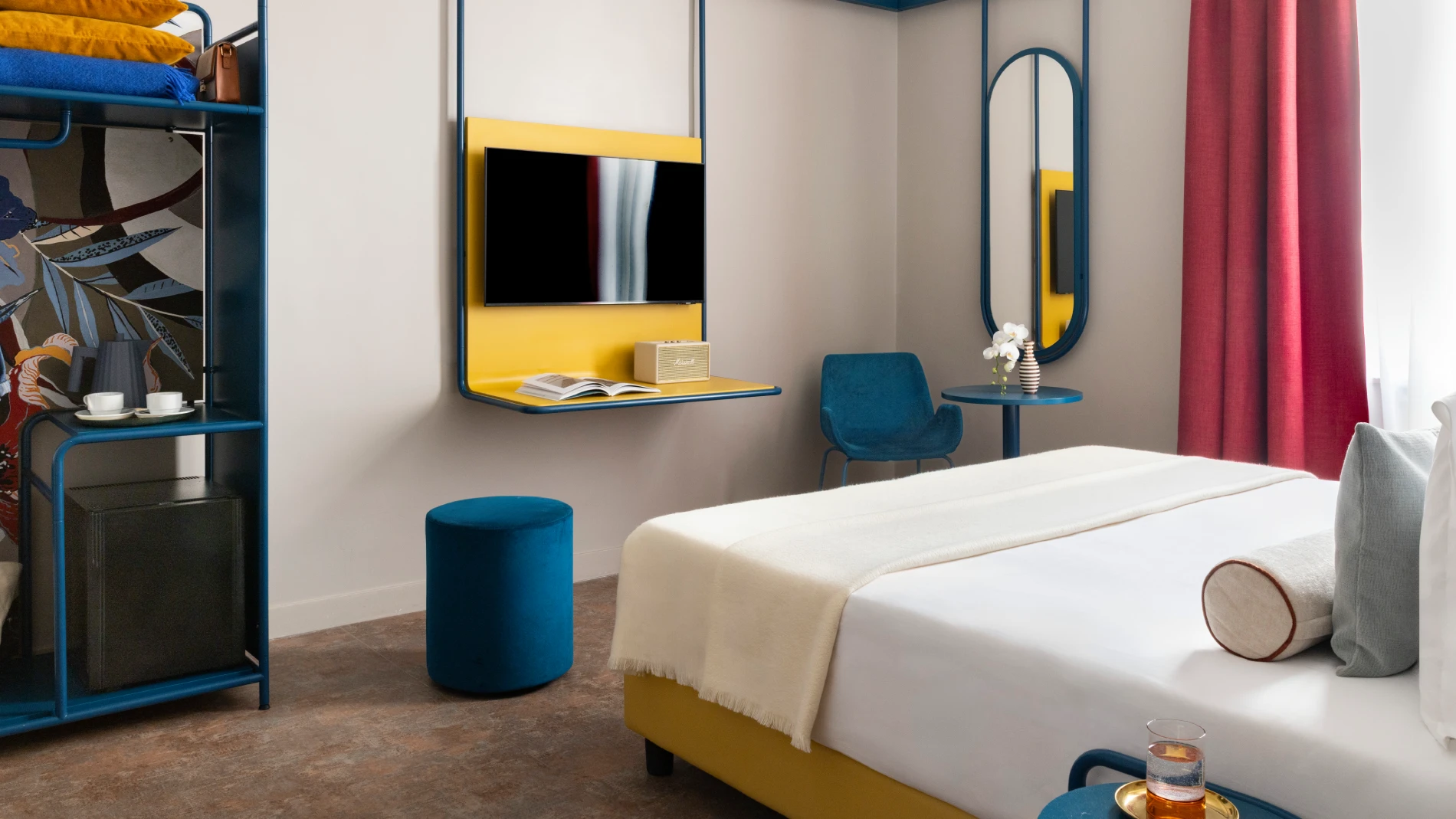 Double room with TV, armchair and contemporary design details - Hotel XX Settembre, BZAR hotels in Rome
