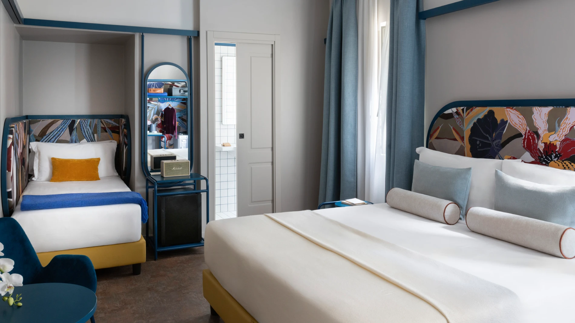 Family room with double bed and single bed, ideal for stays in Rome - Hotel XX Settembre, BZAR hotels in Rome