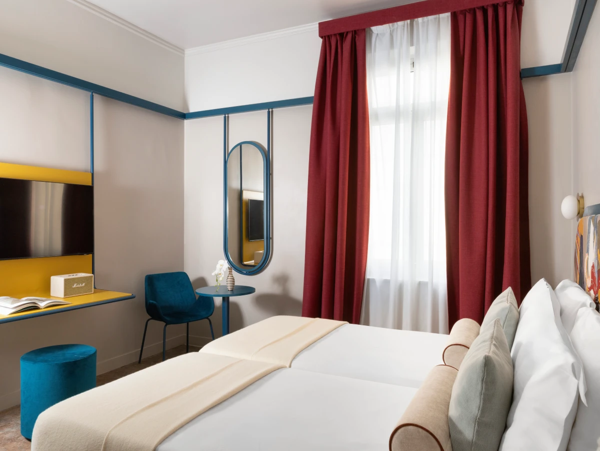Superior room with double bed, wall-mounted TV and reading area - Hotel XX Settembre, BZAR hotels in Rome